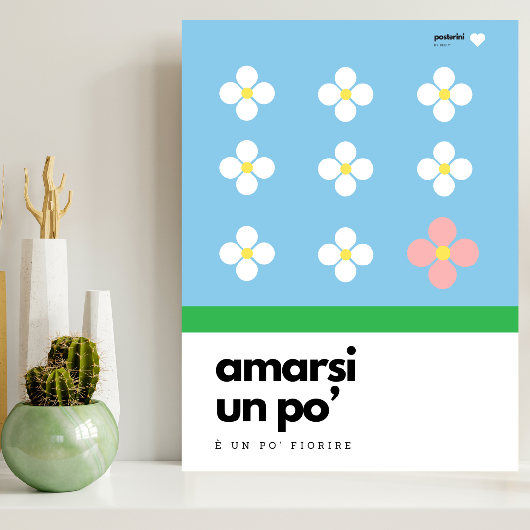 Amarsi un po' | Poster su tela 30x50cm