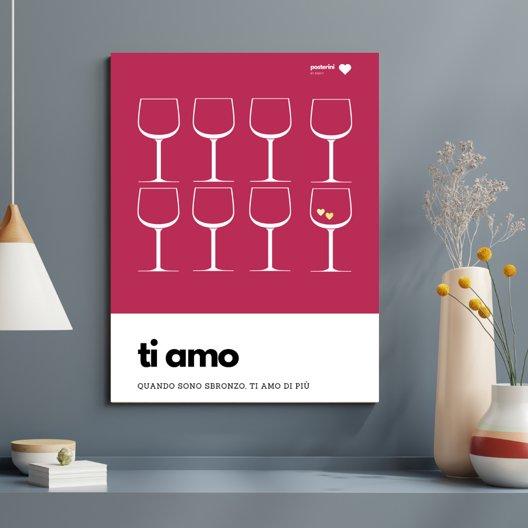 Ti amo | Poster su tela 30x50cm