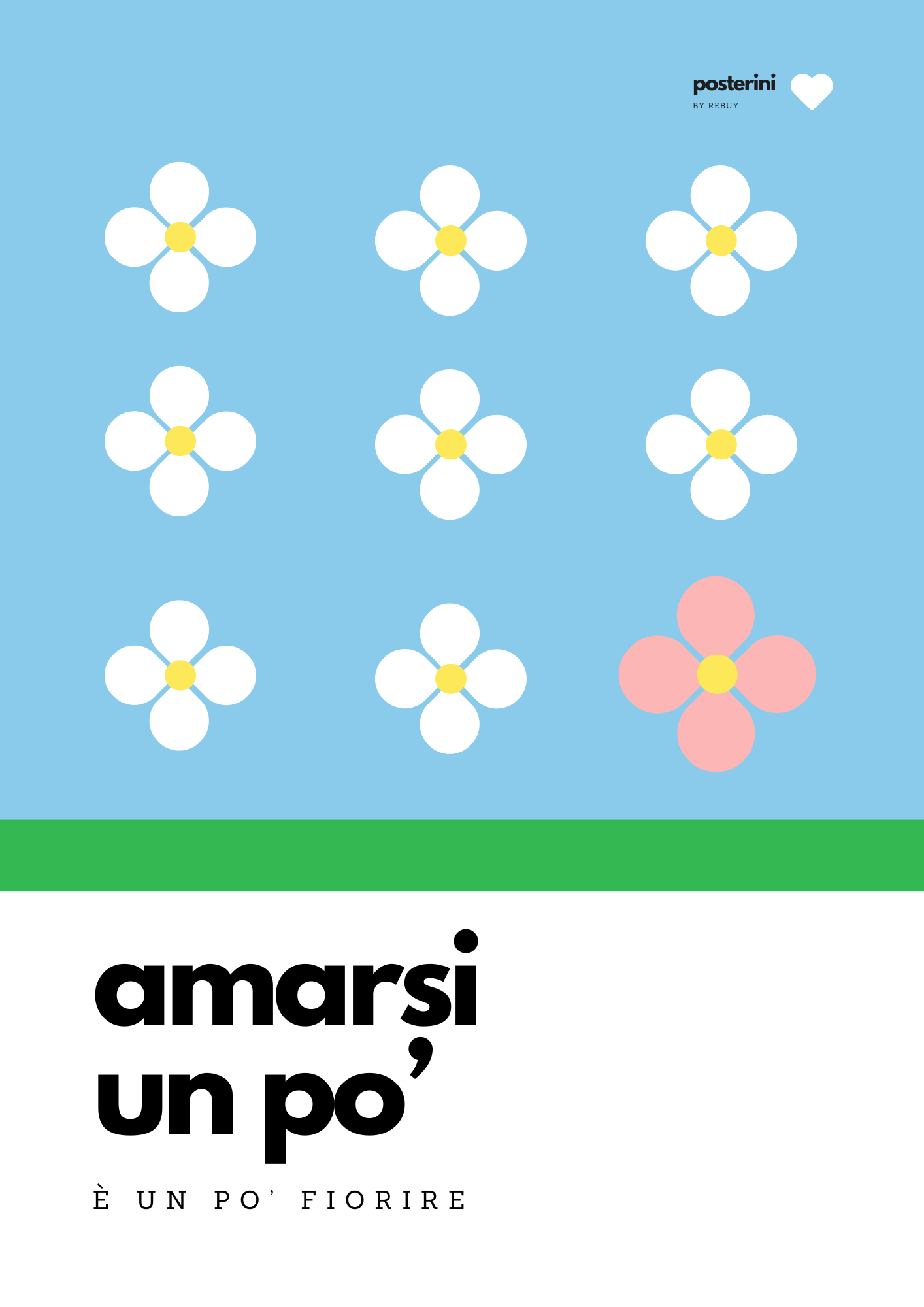 Amarsi un po' | Poster su tela 30x50cm