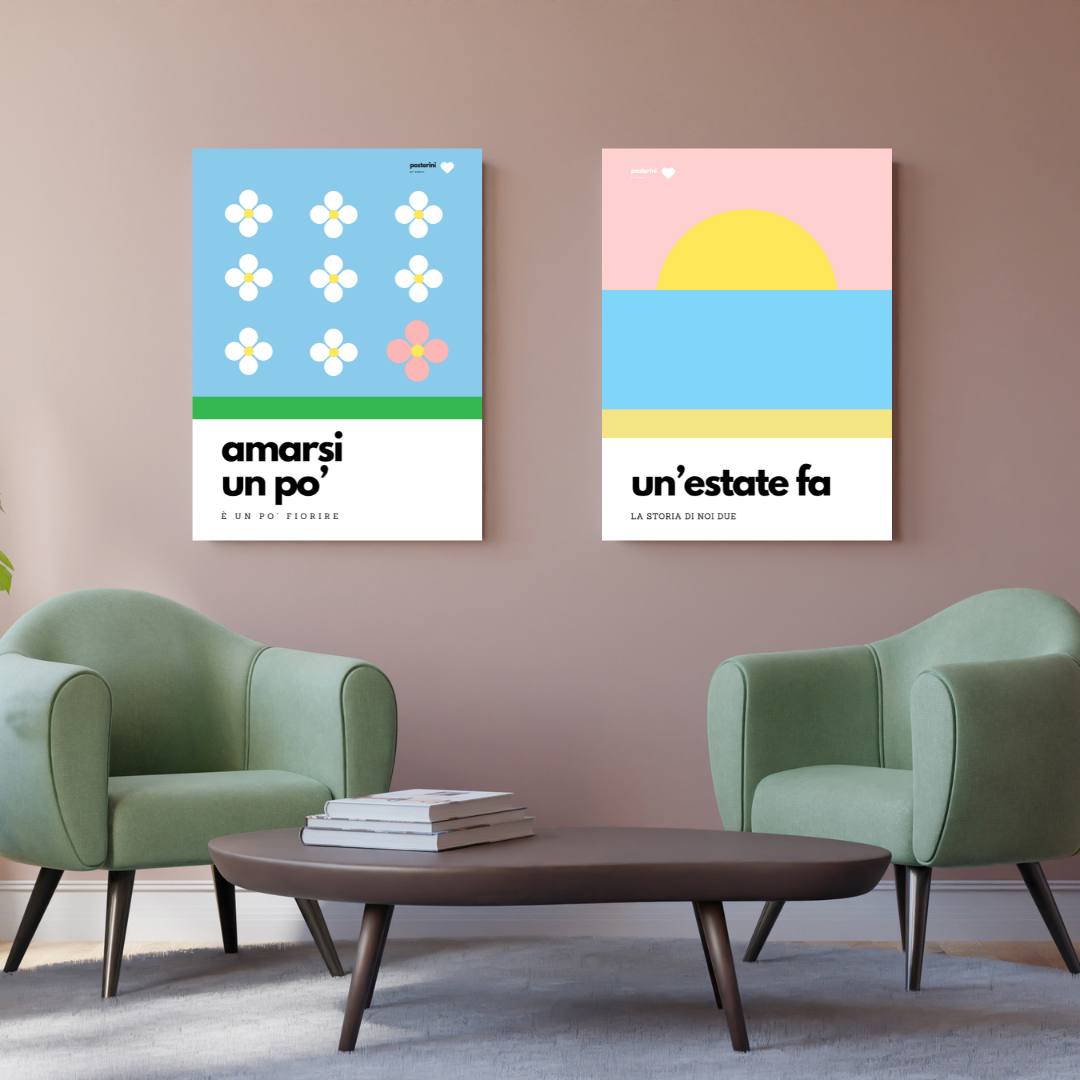 Amarsi un po' | Poster su tela 30x50cm