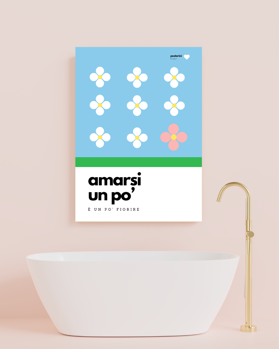 Amarsi un po' | Poster su tela 30x50cm