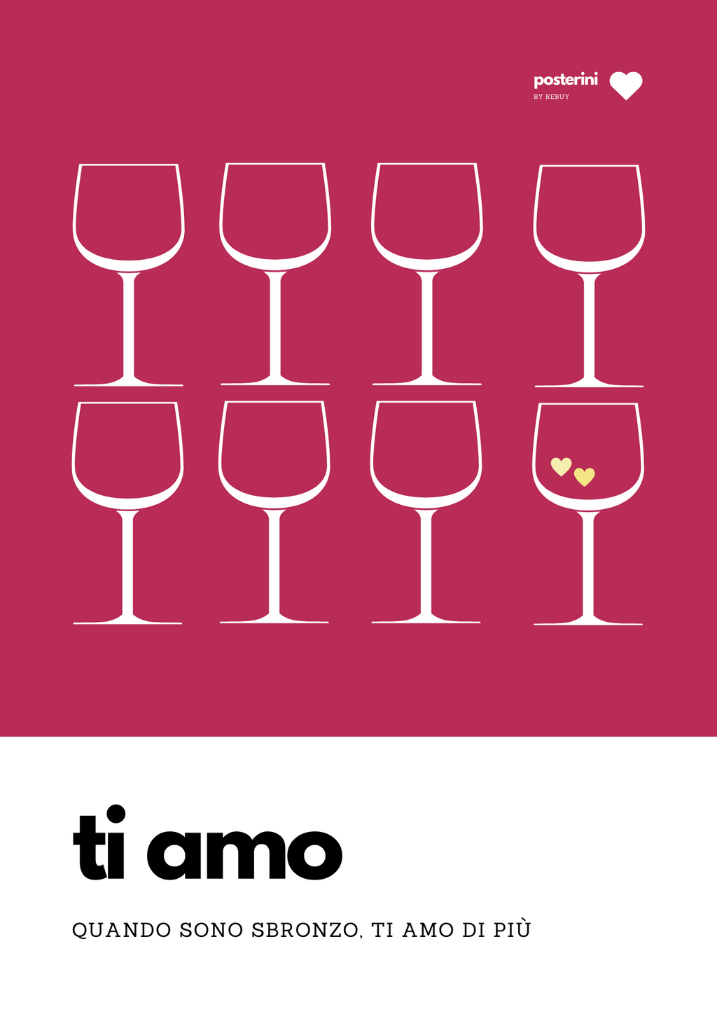 Ti amo | Poster su tela 30x50cm