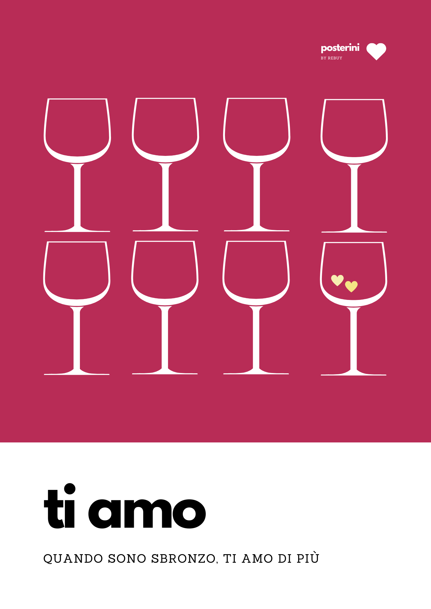 Ti amo | Poster su tela 30x50cm